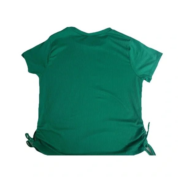 M Fasis Womens Short Sleeve Round Neck Green Butterfly Pullover T Shirt Size L - Picture 2 of 7